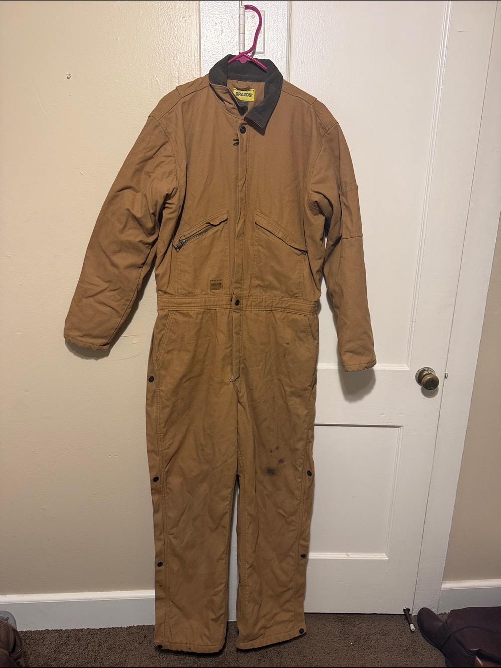 Brazos Men's Brown Insulated Coverall